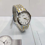 Stainless Steel Couple Watches Gold Silver Dial Waterproof Business Casual Fashion