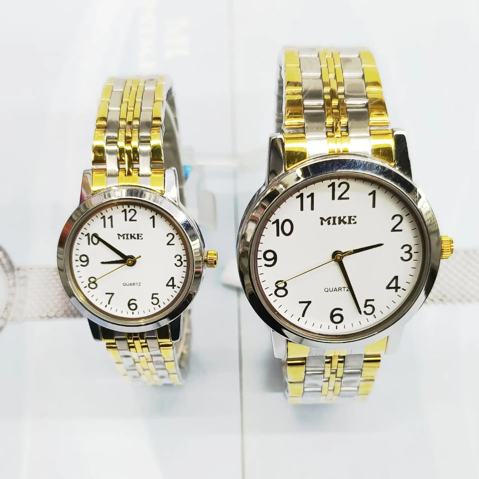 Stainless Steel Couple Watches Gold Silver Dial Waterproof Business Casual Fashion