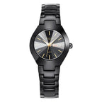 Men Waterproof Black Quartz Watch with Date Display