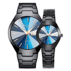 Men Waterproof Black Quartz Watch with Date Display