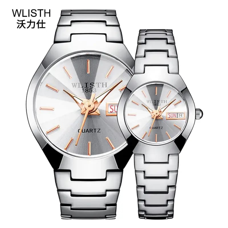 Men Waterproof Black Quartz Watch with Date Display