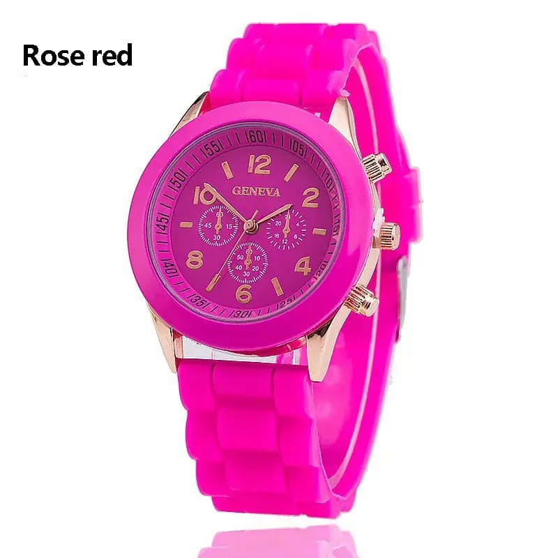 Fluorescent Green Silicone Watch for Girls