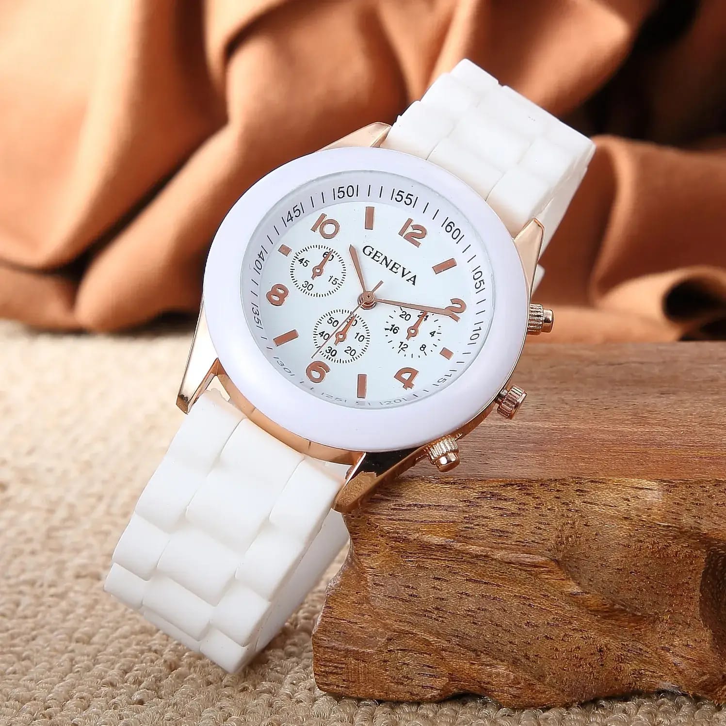 Fluorescent Green Silicone Watch for Girls