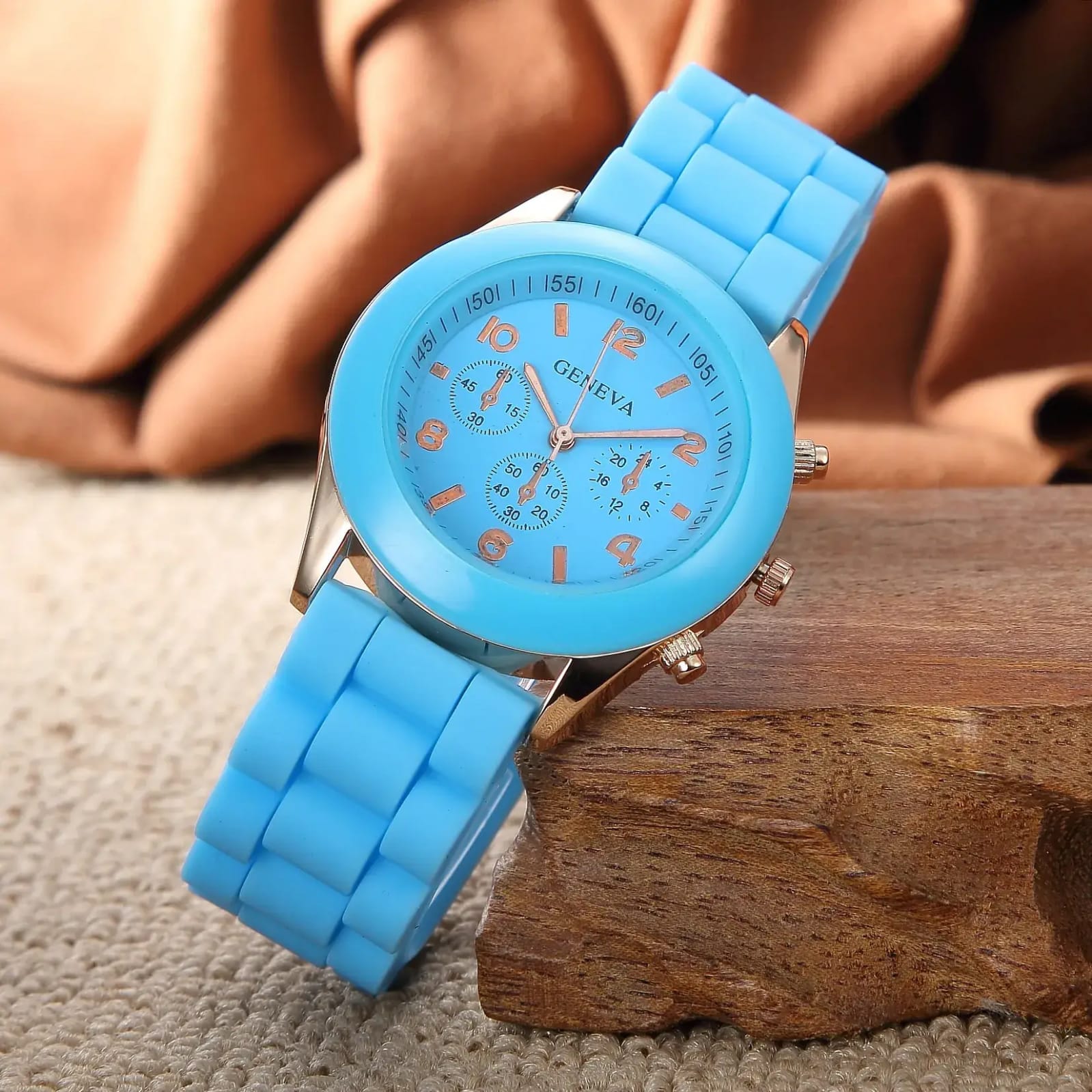 Fluorescent Green Silicone Watch for Girls