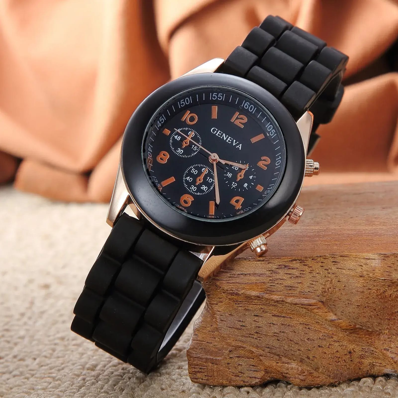 Fluorescent Green Silicone Watch for Girls