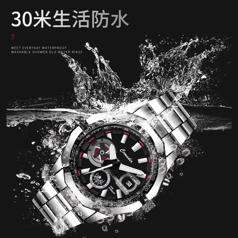 Men's Luxury Mechanical Watch with Large Dial & Waterproof Design