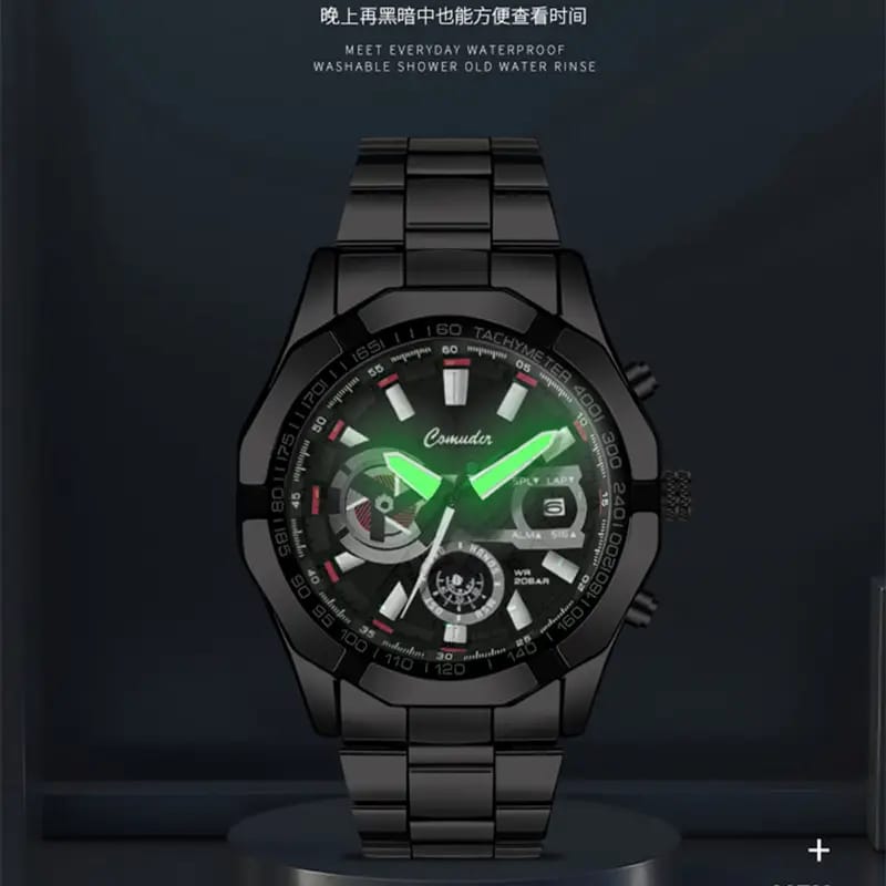 Men's Luxury Mechanical Watch with Large Dial & Waterproof Design