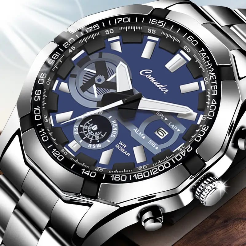 Men's Luxury Mechanical Watch with Large Dial & Waterproof Design