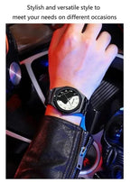 Men Carbon Fiber Black Arabic Watch