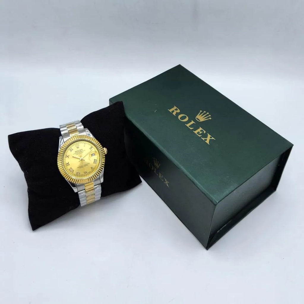 : Men's Rolex Submarmer Gold Stainless Steel Watch