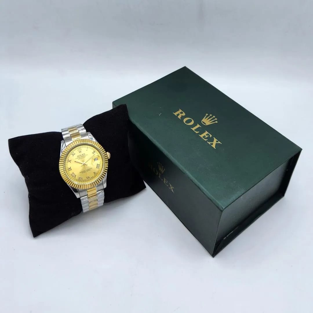 : Men's Rolex Submarmer Gold Stainless Steel Watch