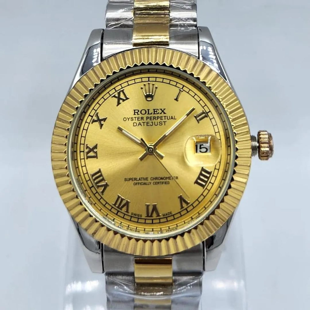: Men's Rolex Submarmer Gold Stainless Steel Watch