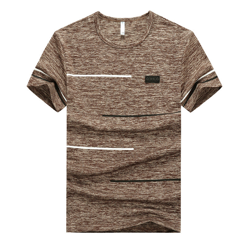 Men V-neck Mesh Slim Fit Summer T-shirt