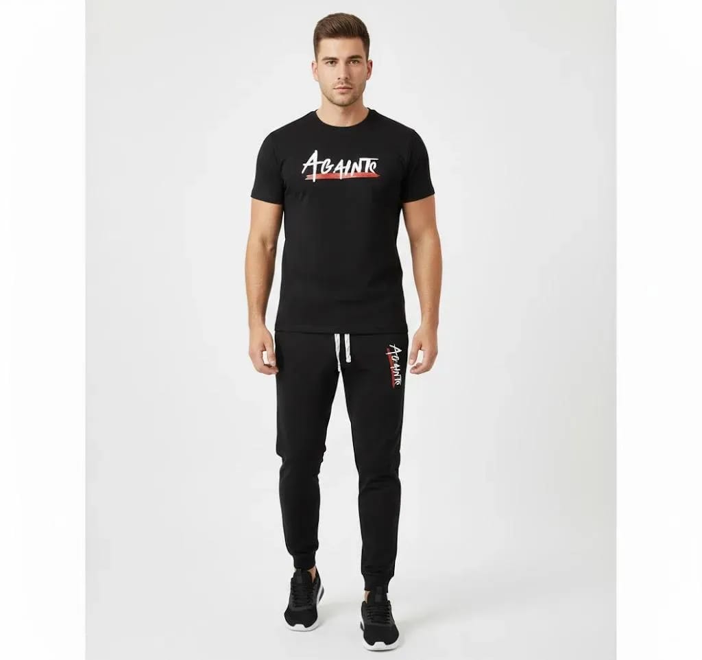 2 Pcs Men's Micro Interlock Printed Track Suit