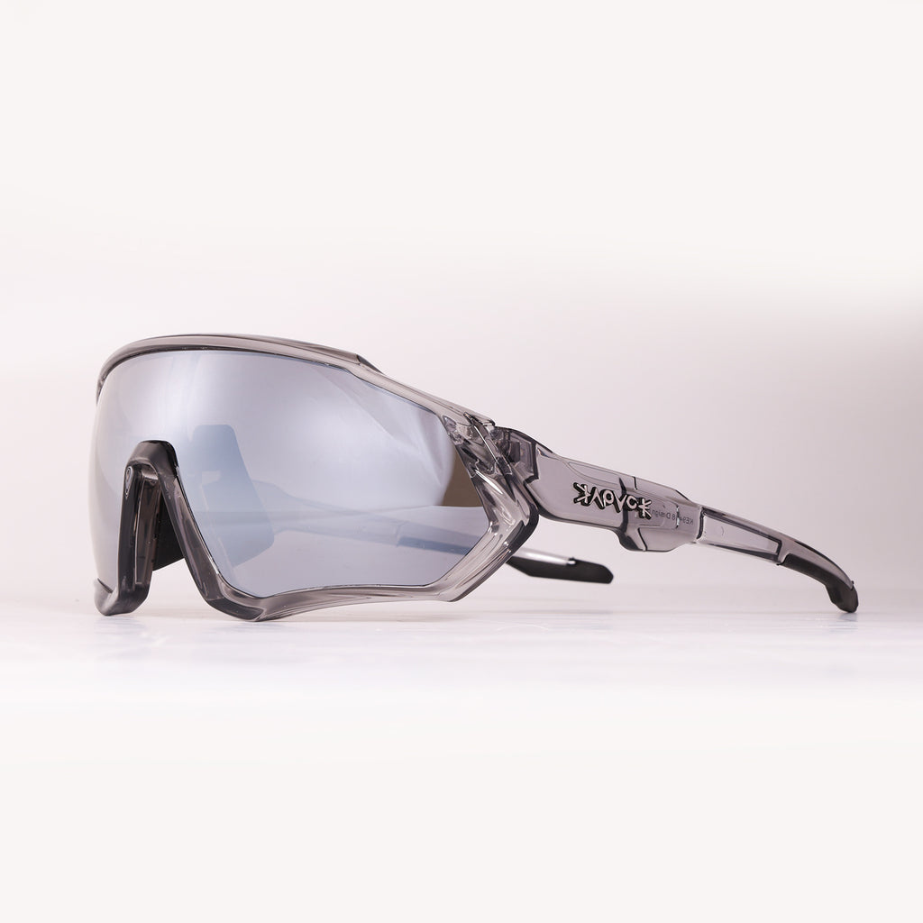 Black Riding Glasses with Red Mirrored Lenses for Wind & UV Protection