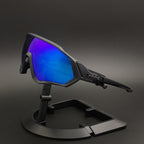 Black Riding Glasses with Red Mirrored Lenses for Wind & UV Protection
