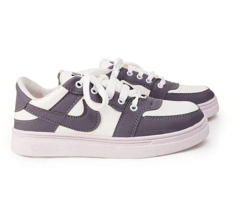 Men's Grey Rexine Fancy Sneakers All Season Comfortable Walking Running