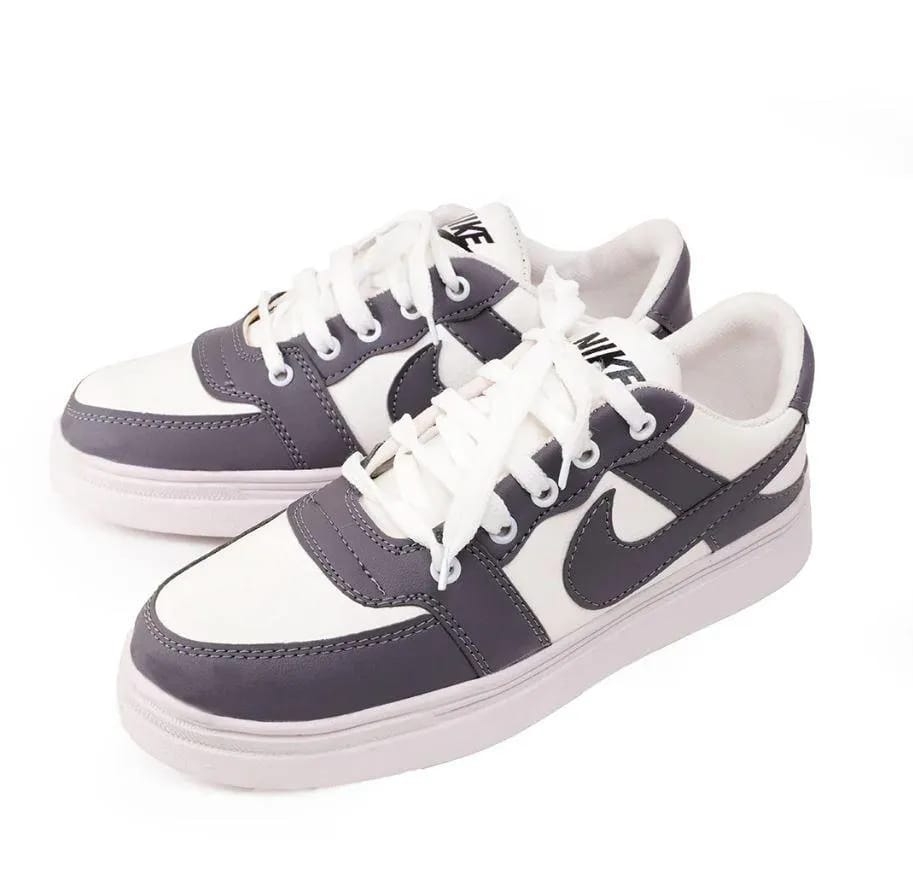 Men's Grey Rexine Fancy Sneakers All Season Comfortable Walking Running