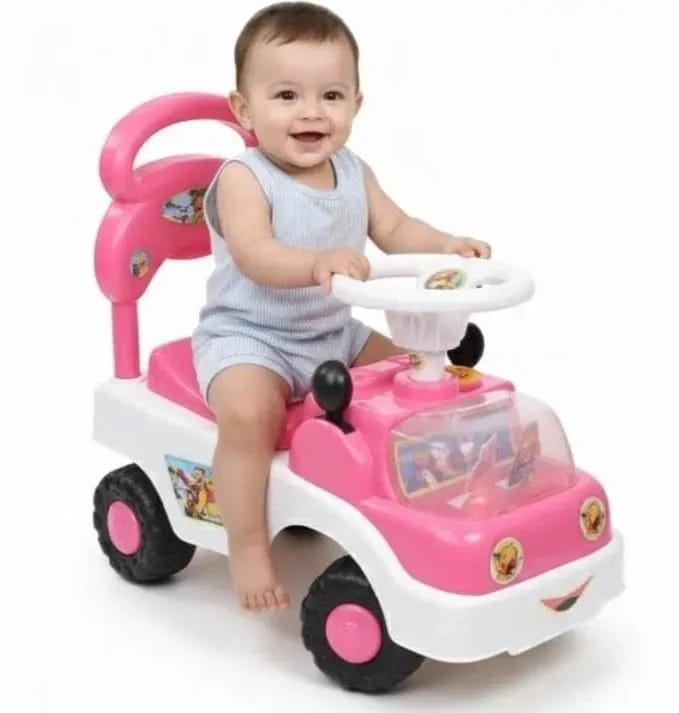 Pink Kids Riding Car with Music &amp; Lights