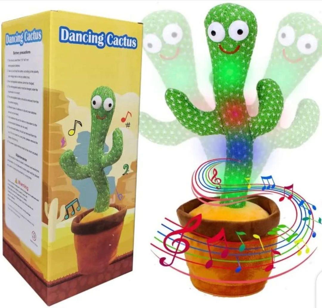 ancing Cactus Plush Toy Green LED Music for Kids 1-10