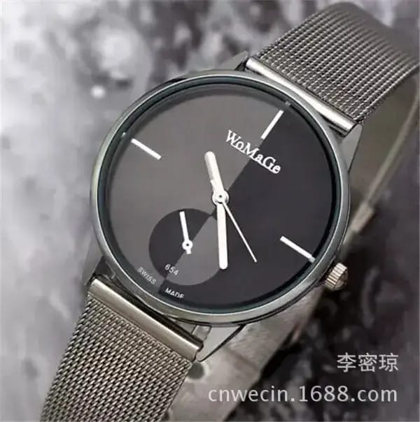 Women's Mesh Strap Watches with Silver Band