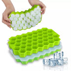 Silicone Ice Cube Tray Set of 2 Multicolor Collapsible Containers