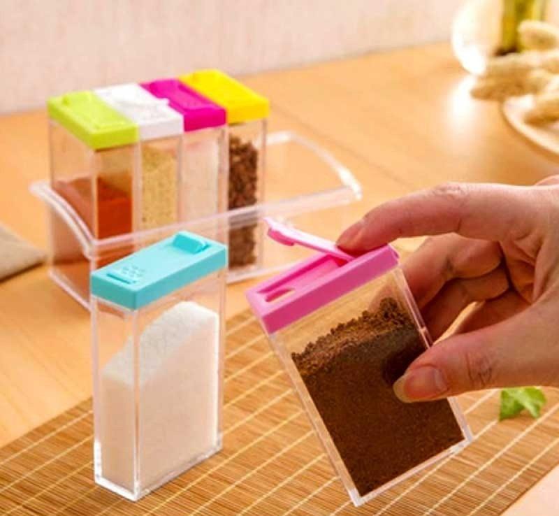 6 Pcs Seasoning Spices Set PP PS Plastic Kitchen