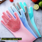 Premium Silicone Dishwashing Gloves 2 Pack Non-Slip Food Safe
