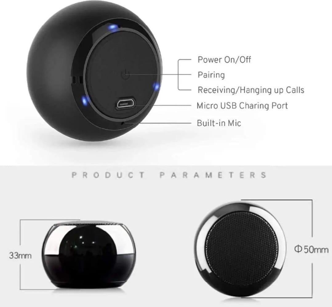 ompact Bluetooth Speaker with Rechargeable Battery - Mini Design