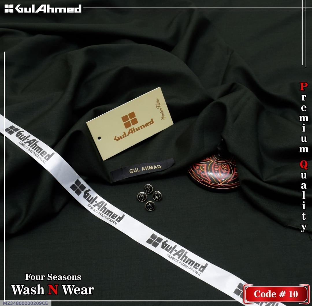Men's Wash &amp; Wear Plain Suit Unstitched