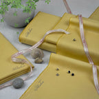 Men Cotton Plain Yellow Suit 100% Cotton Summer Wear