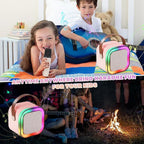 Portable LED Wireless Speaker Pink ABS