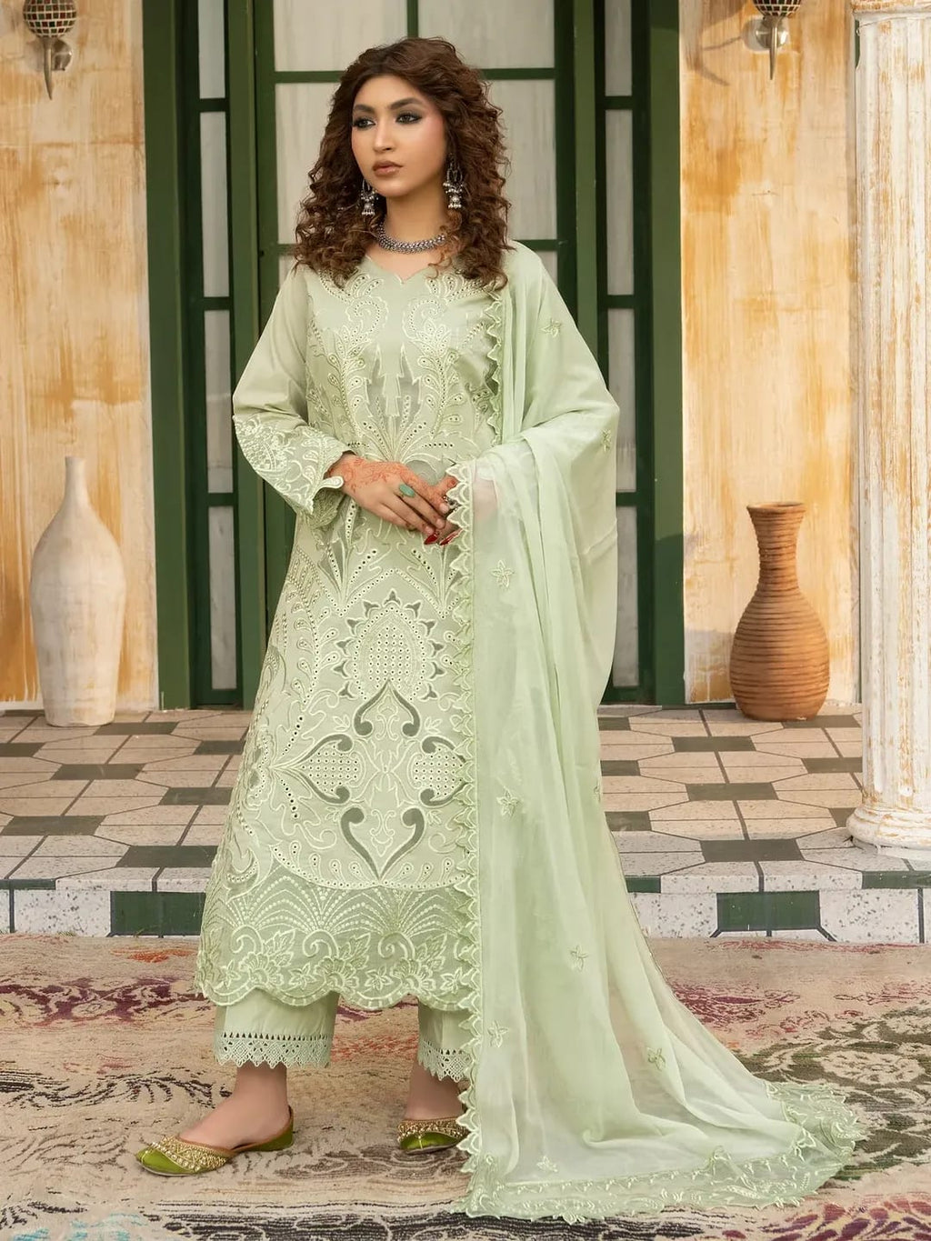 Zarar - U1B Women's Stitched Embroidered Lawn Suit - 4 Pcs