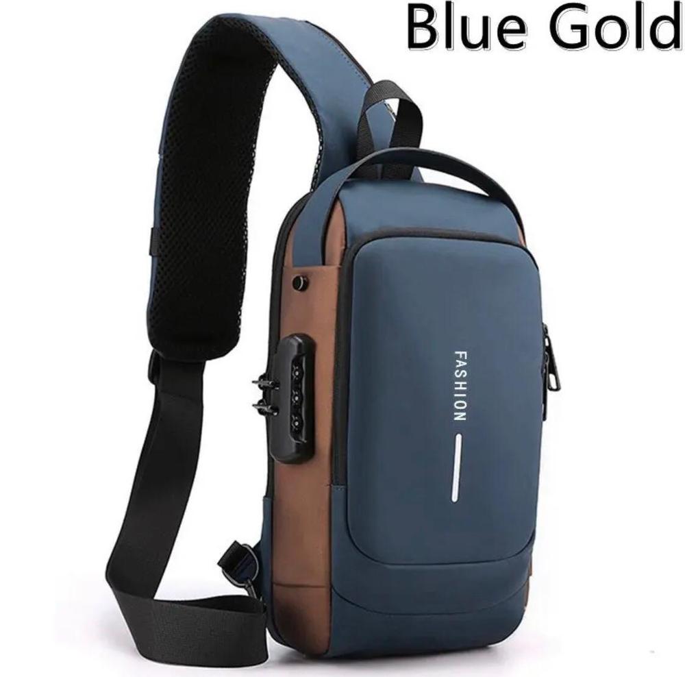 Men Crossbody Bag Black Grey Blue Nylon 12