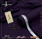 Men's Unstitched Boski Plain Suit Purple All Season