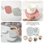 White Electric Mug Heater with Touch Control