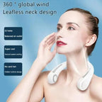White Neck Fan with 3 Speeds &amp; Fast Charge