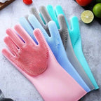 Premium Silicone Dishwashing Gloves 2 Pack Non-Slip Food Safe