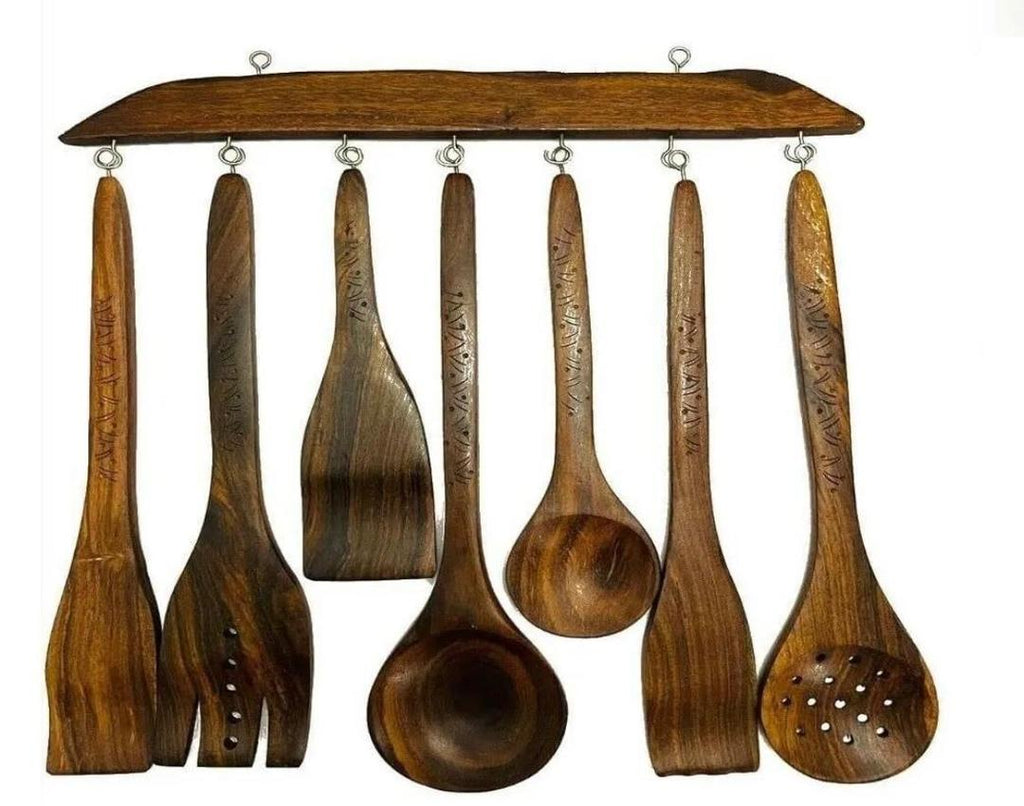 7-Piece Wooden Spoon Set Multicolor Eco-Friendly