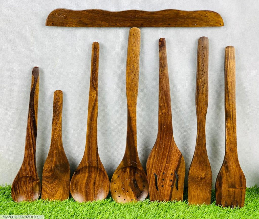 7-Piece Wooden Spoon Set Multicolor Eco-Friendly
