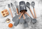 Silicone Kitchen Set 12 Pcs Whisk Ladle Brush Set