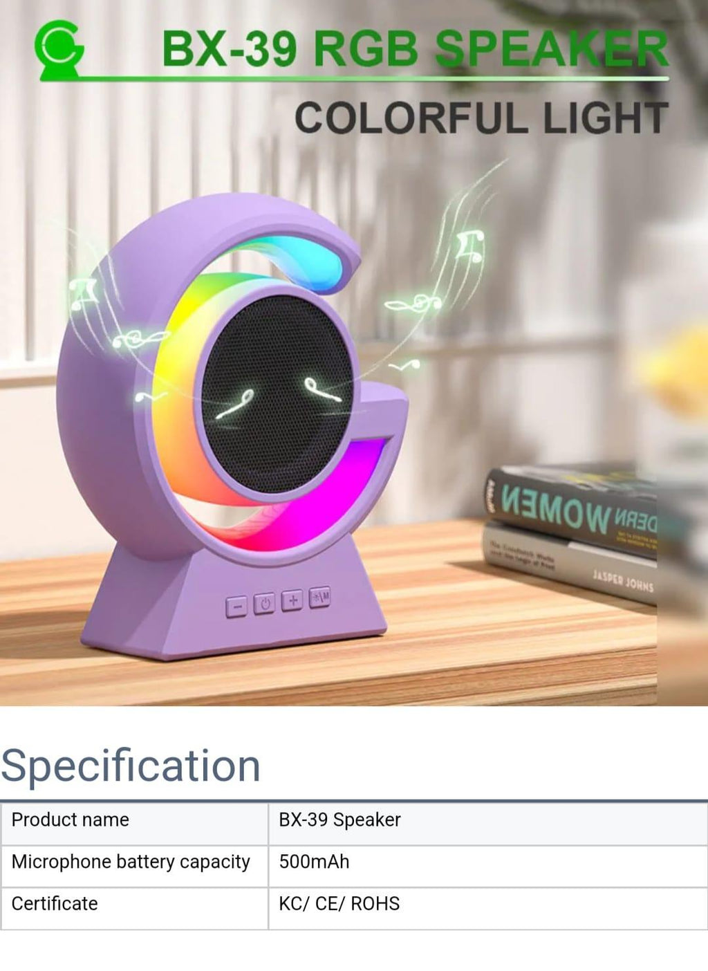 Touch Lamp Wireless Speaker with RGB Lighting &amp; Voice Control