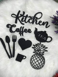 Modern Wooden Wall Art Set for Kitchen Decor