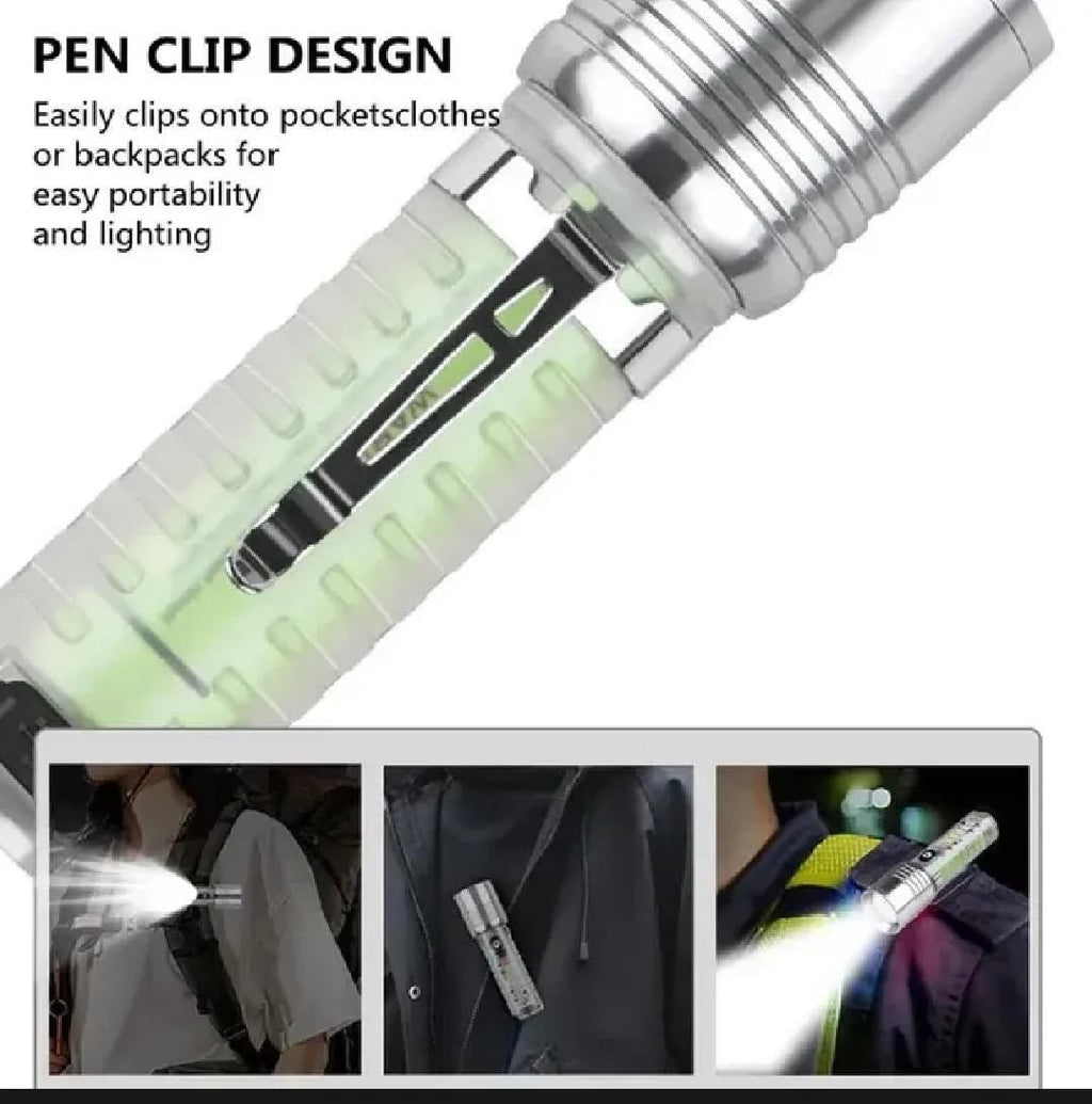Rechargeable Green LED Flashlight with Type-C Port