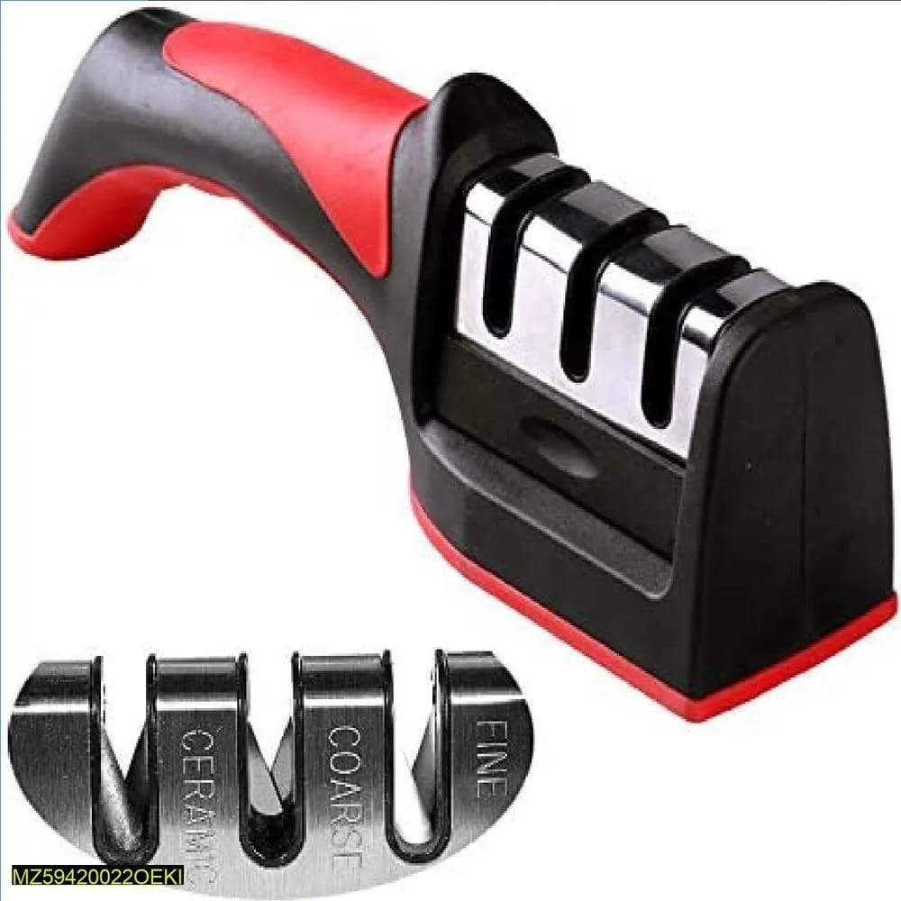 3-Stage Stainless Steel Knife Sharpener with Ergonomic Handle