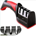3-Stage Stainless Steel Knife Sharpener with Ergonomic Handle