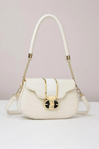 Black Cuff Strap Handbag for Girls with Gold Clasp