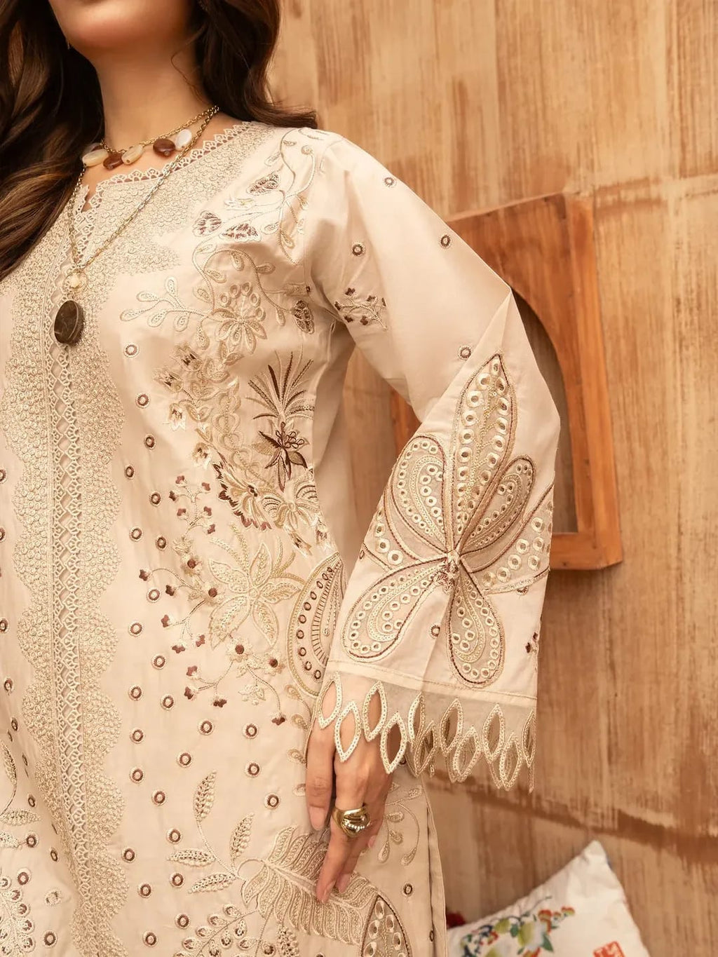 Lehran - U4A Women's Embroidered Stitched Suit - Premium Lawn 3 Pcs