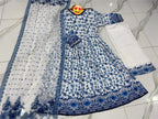 3 Pcs Women's Stitched Arabic Lawn Printed Maxi Suit