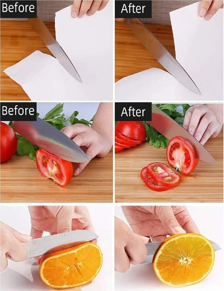 3-Stage Stainless Steel Knife Sharpener with Ergonomic Handle
